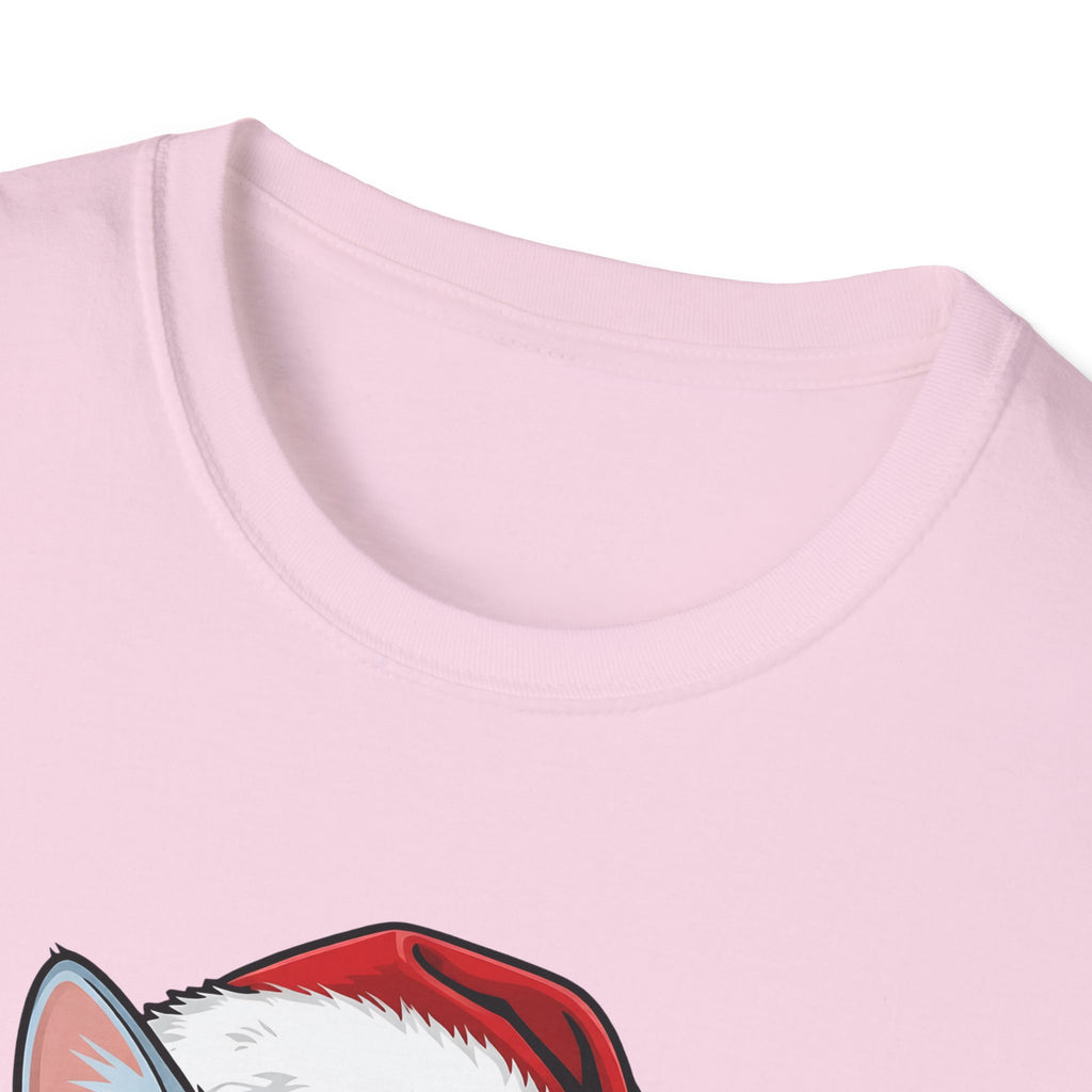 Merry Whiskers Gray Cat Christmas t-shirt, product photo 32