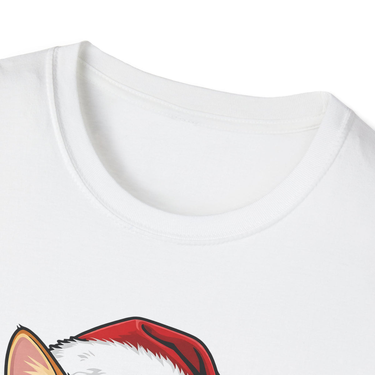 Merry Whiskers Ginger Tabby Cat Christmas t-shirt, product photo 8
