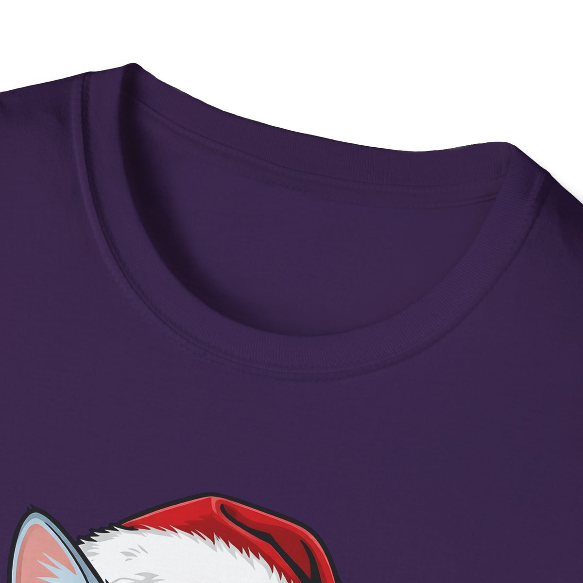 Merry Whiskers Gray Cat Christmas t-shirt, product photo 29
