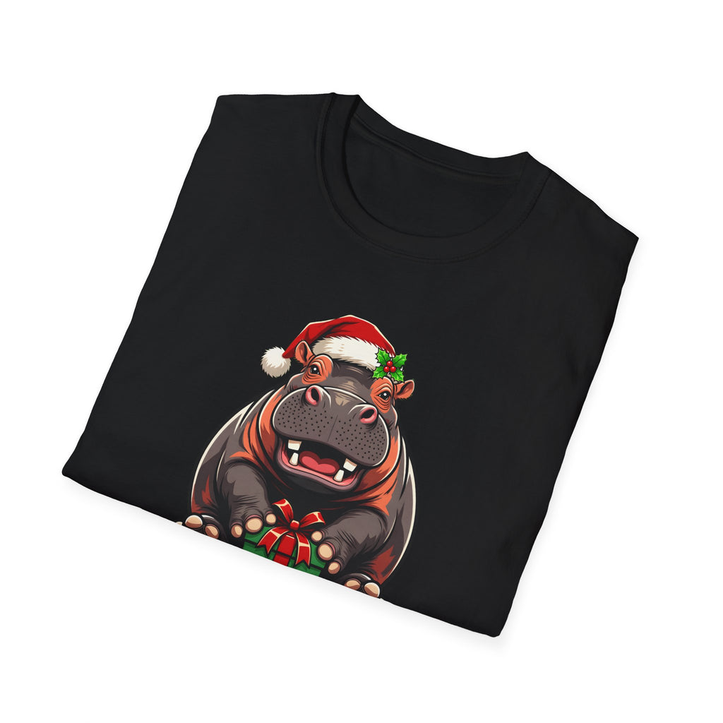 Merry Hippopotamus Christmas t-shirt, product photo 6