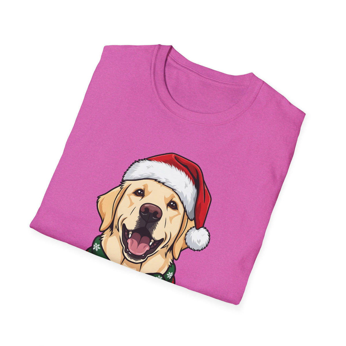 Merry Woofmas Yellow Labrador Christmas t-shirt, product photo 36
