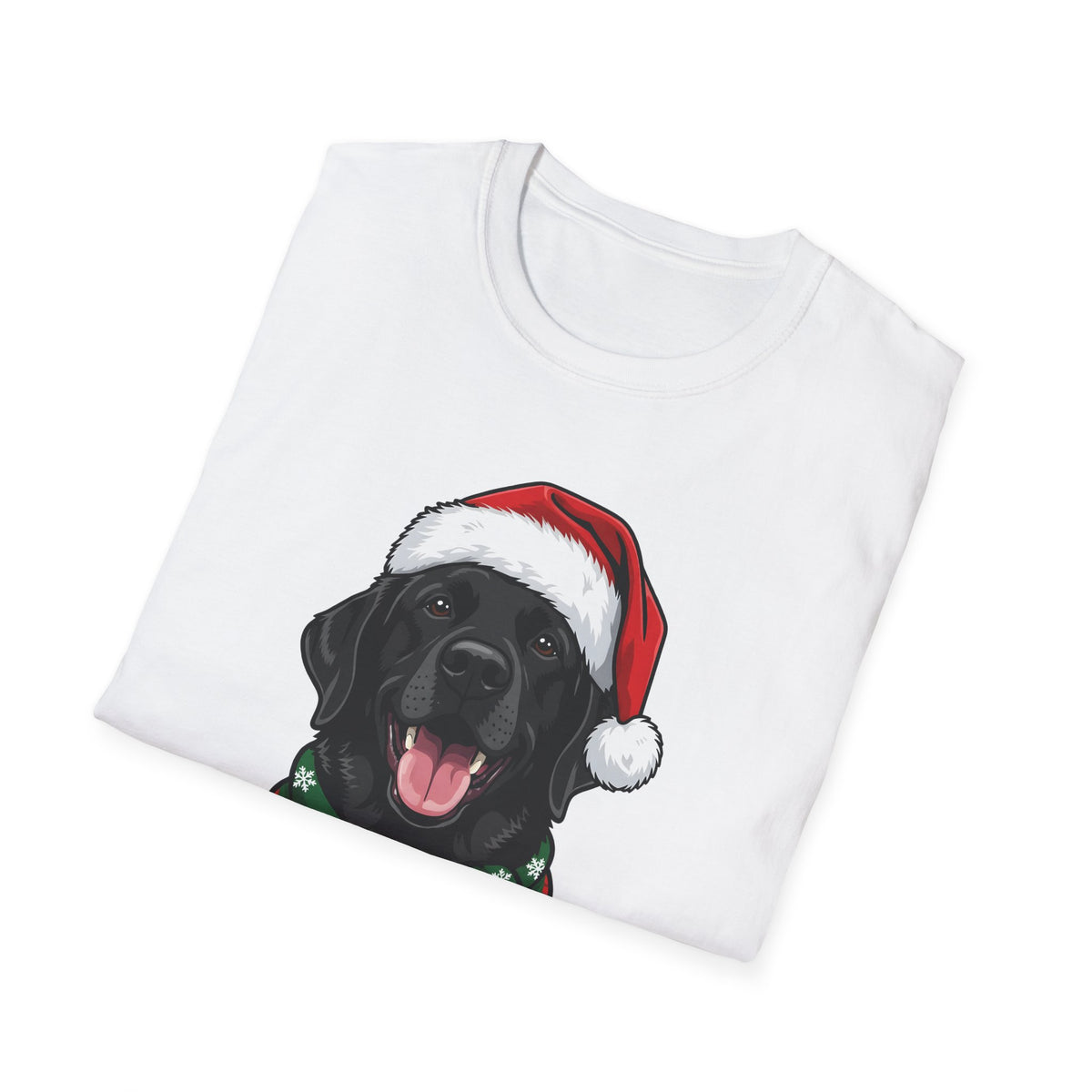 Merry Woofmas Black Labrador Christmas t-shirt, product photo 6