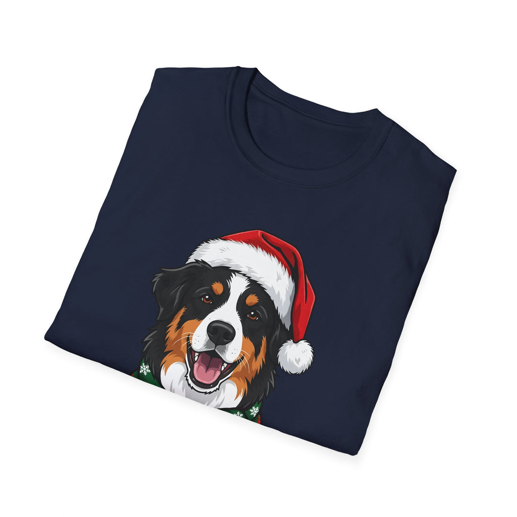 Merry Woofmas Australian Shepherd Christmas t-shirt, product photo 3