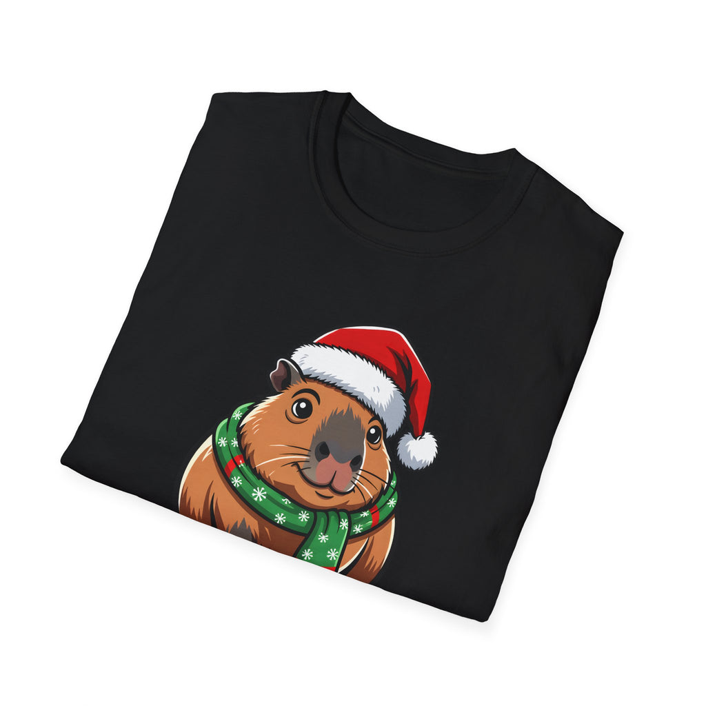 Capy Holidays Christmas t-shirt, product photo 6