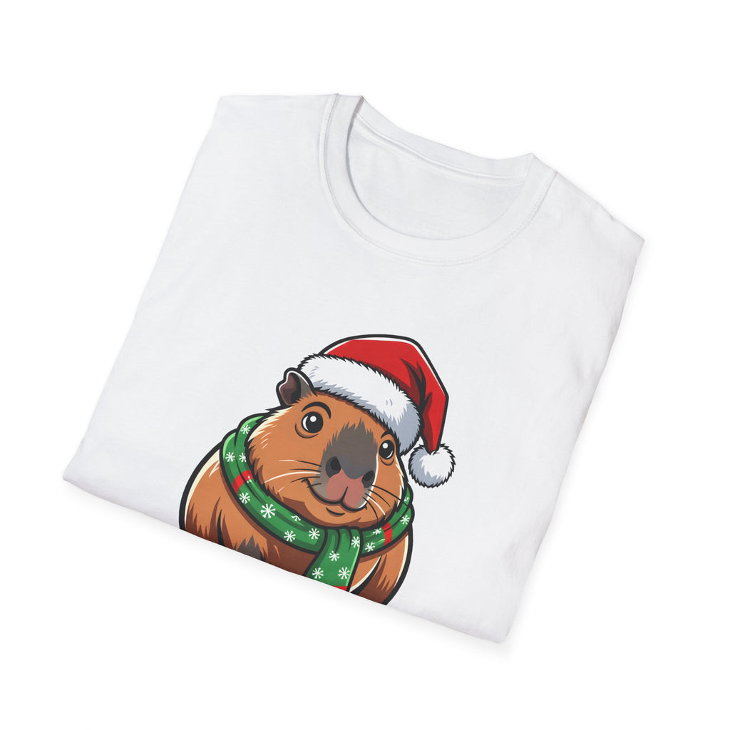 Capy Holidays Christmas t-shirt, product photo 3