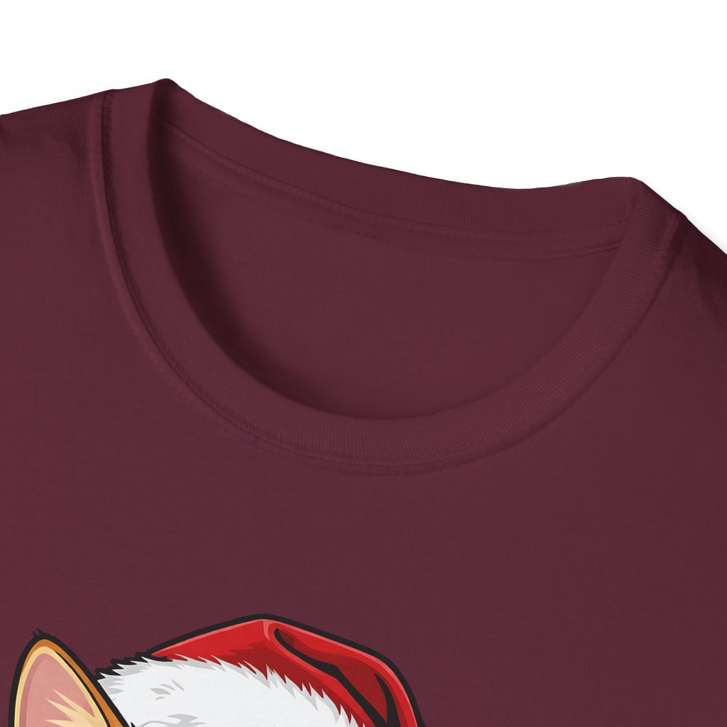 Merry Whiskers Ginger Tabby Cat Christmas t-shirt, product photo 14