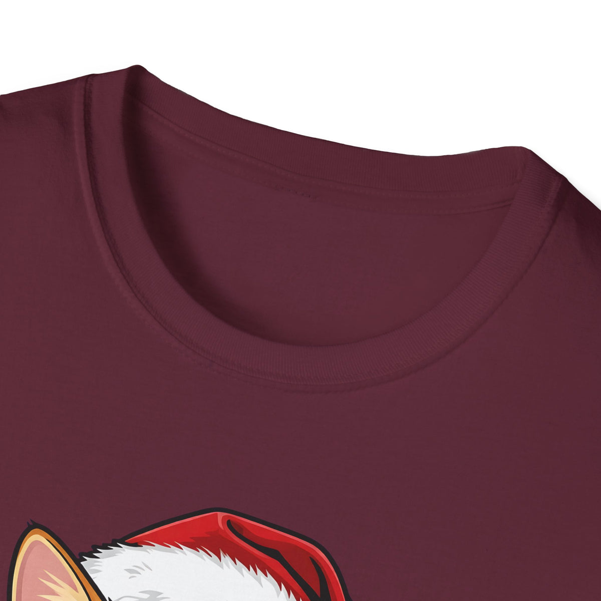 Merry Whiskers Ginger Tabby Cat Christmas t-shirt, product photo 14