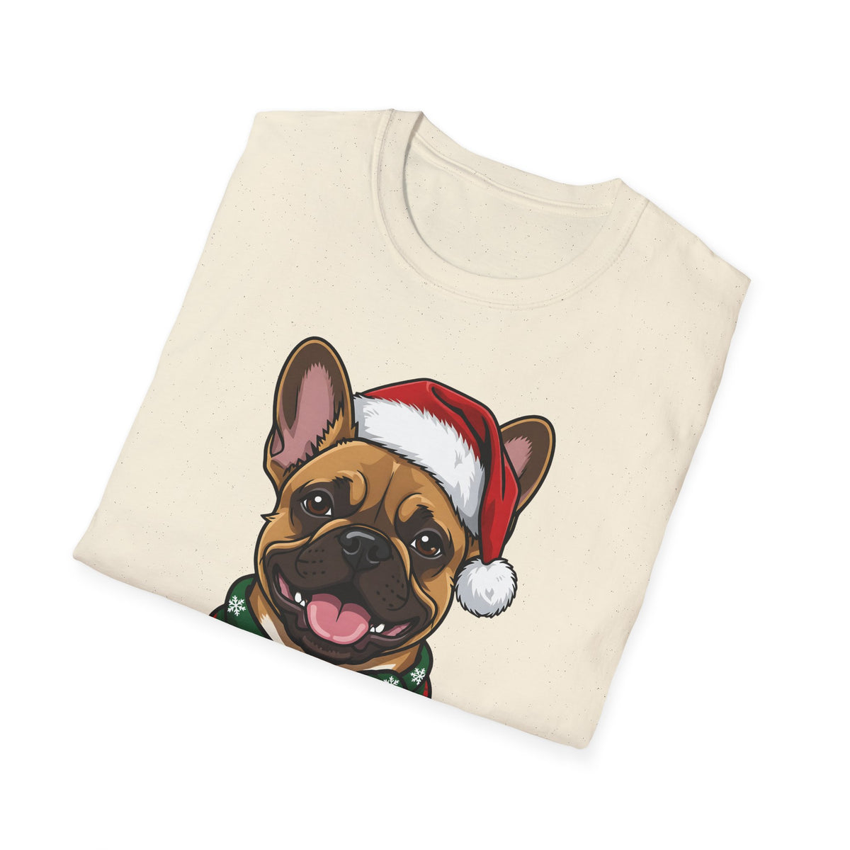 Merry Woofmas French Bulldog Christmas t-shirt, product photo 15