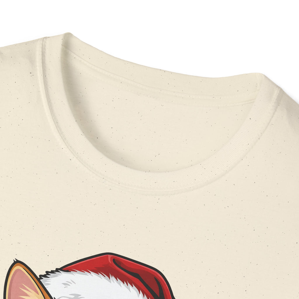 Merry Whiskers Ginger Tabby Cat Christmas t-shirt, product photo 17