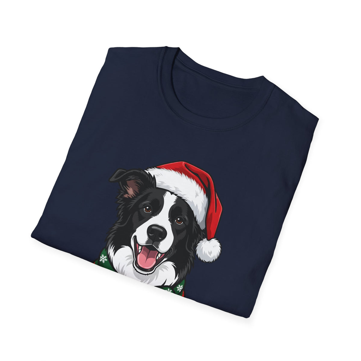 Happy Collie-Days Border Collie Christmas t-shirt, product photo 3