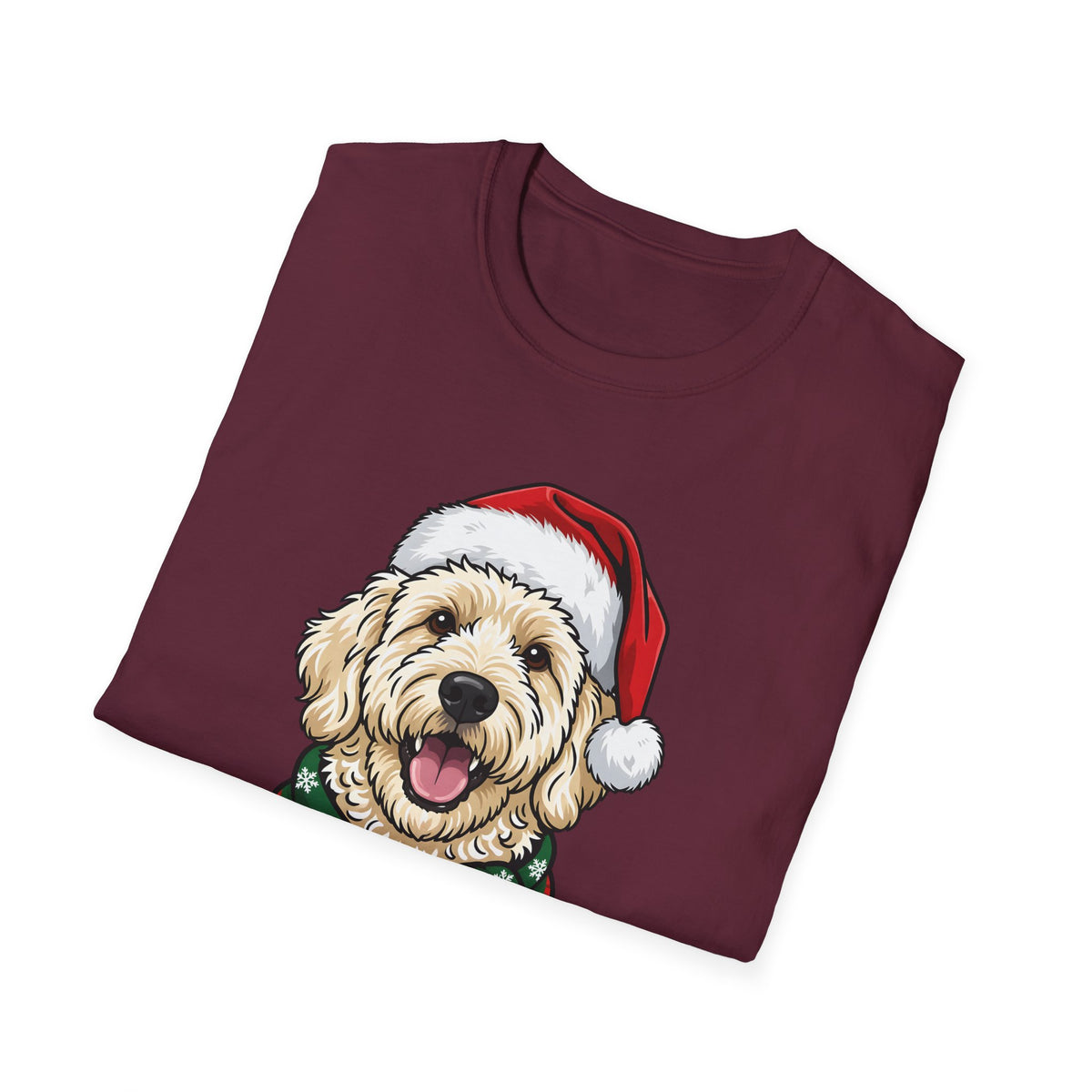 Merry Woofmas Labradoodle Christmas t-shirt, product photo 15