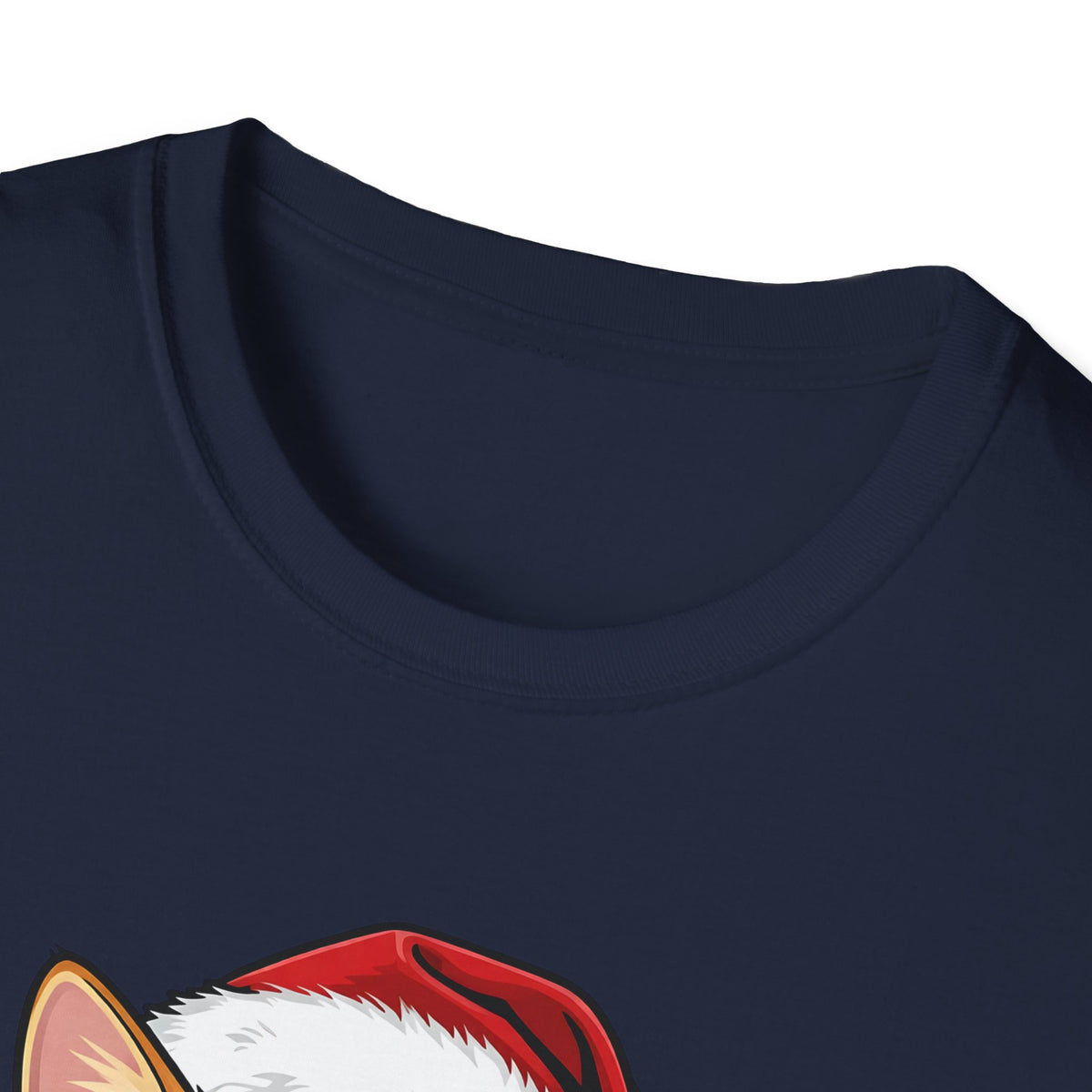 Merry Whiskers Ginger Tabby Cat Christmas t-shirt, product photo 5