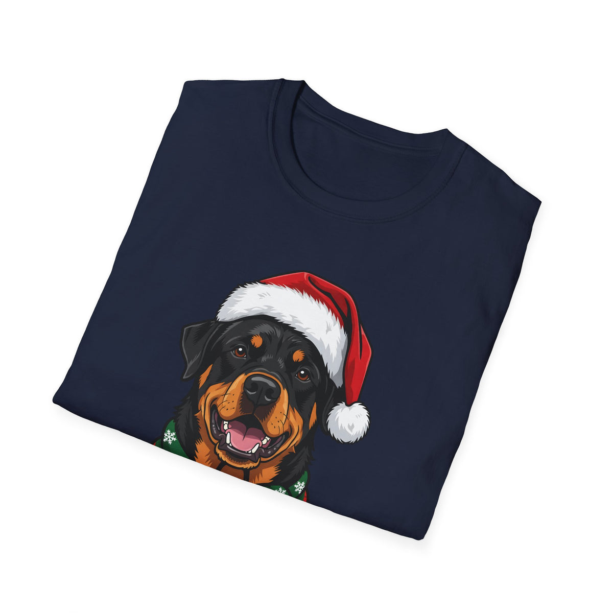 Merry Woofmas Rottweiler Christmas t-shirt, product photo 3