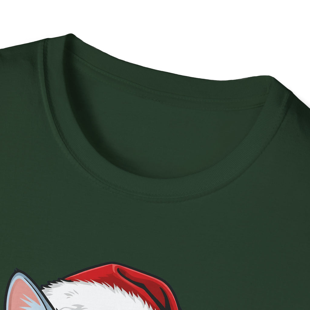 Merry Whiskers Gray Cat Christmas t-shirt, product photo 20