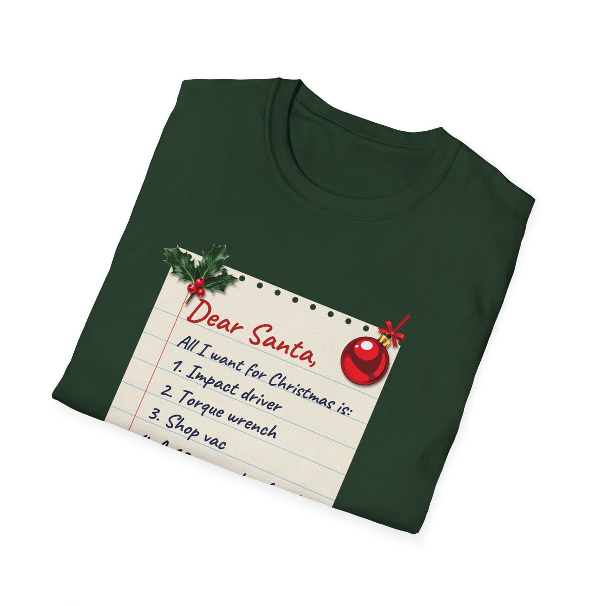 Dear Santa, A Bigger Garage t-shirt, product photo 27