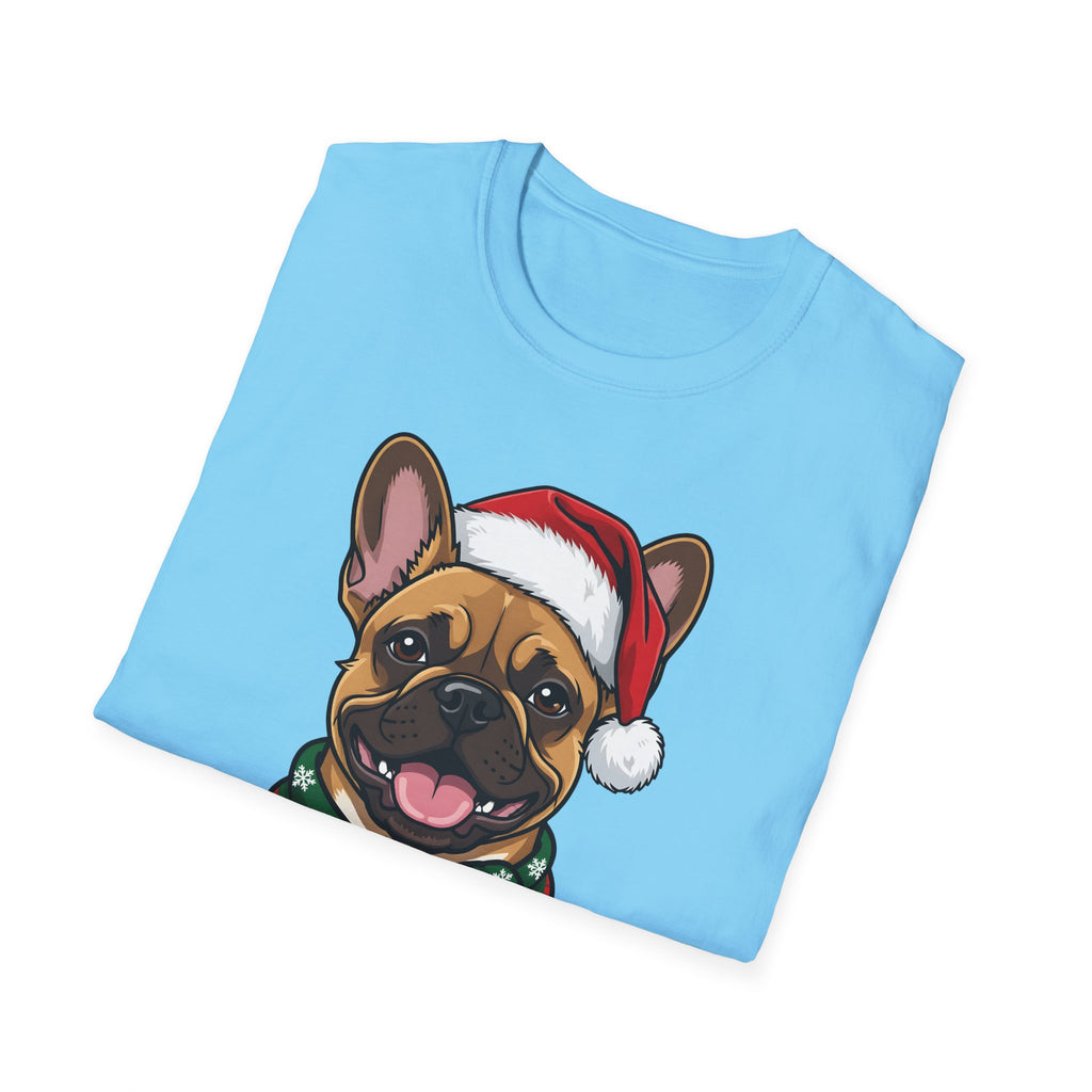 Merry Woofmas French Bulldog Christmas t-shirt, product photo 21