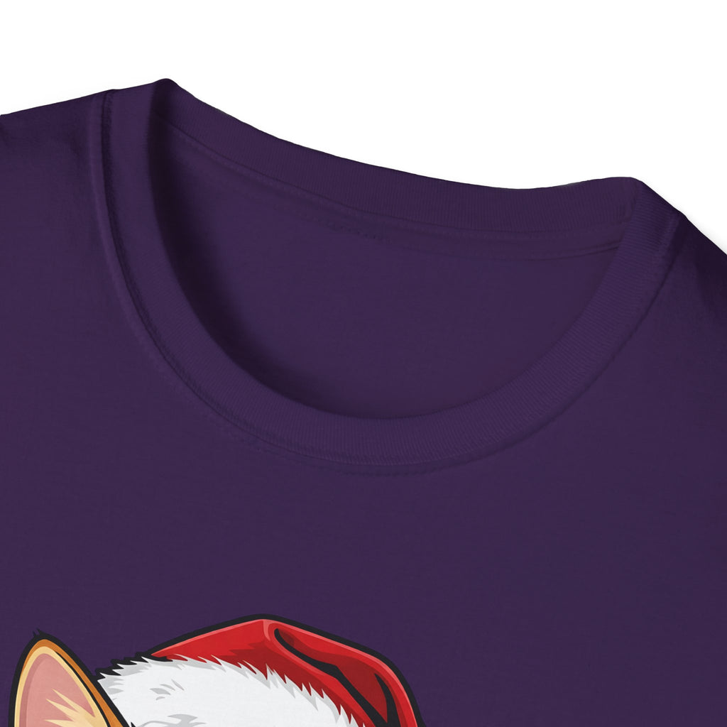 Merry Whiskers Ginger Tabby Cat Christmas t-shirt, product photo 29