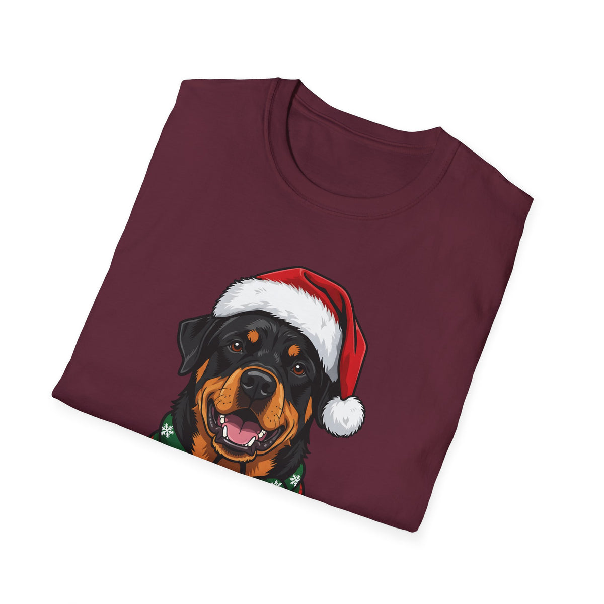 Merry Woofmas Rottweiler Christmas t-shirt, product photo 12