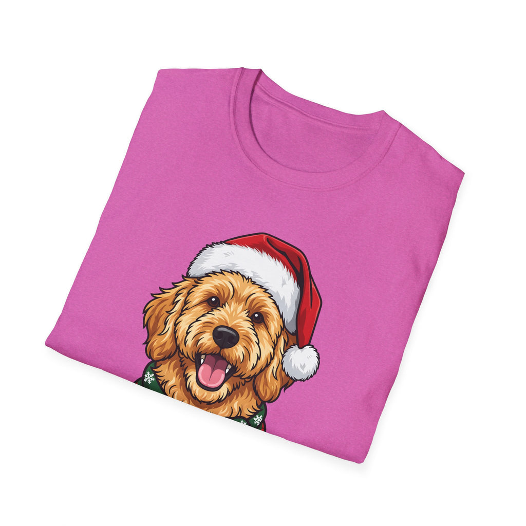 Merry Woofmas Goldendoodle Christmas t-shirt, product photo 33