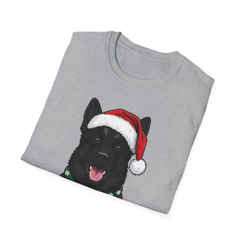 Merry Woofmas Black German Shepherd Christmas t-shirt, product photo 9