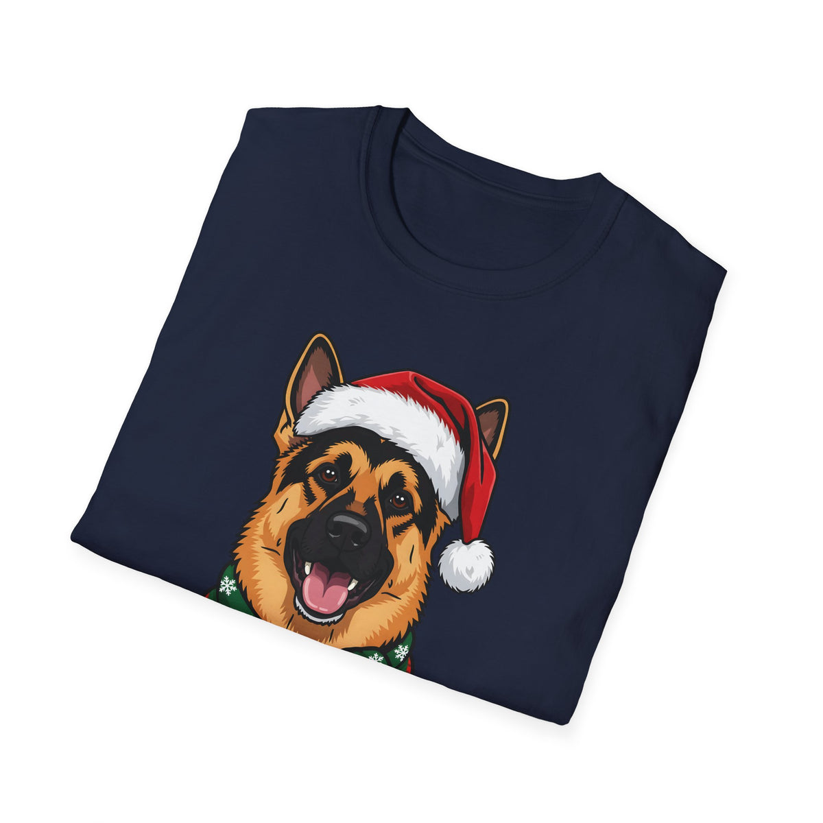 Merry Woofmas German Shepherd Christmas t-shirt, product photo 3