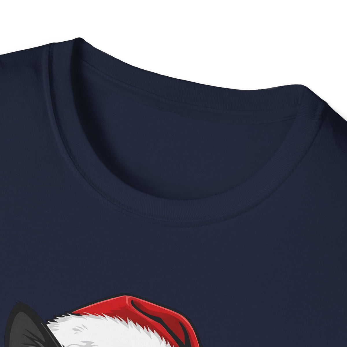 Merry Whiskers Black Cat Christmas t-shirt, product photo 2