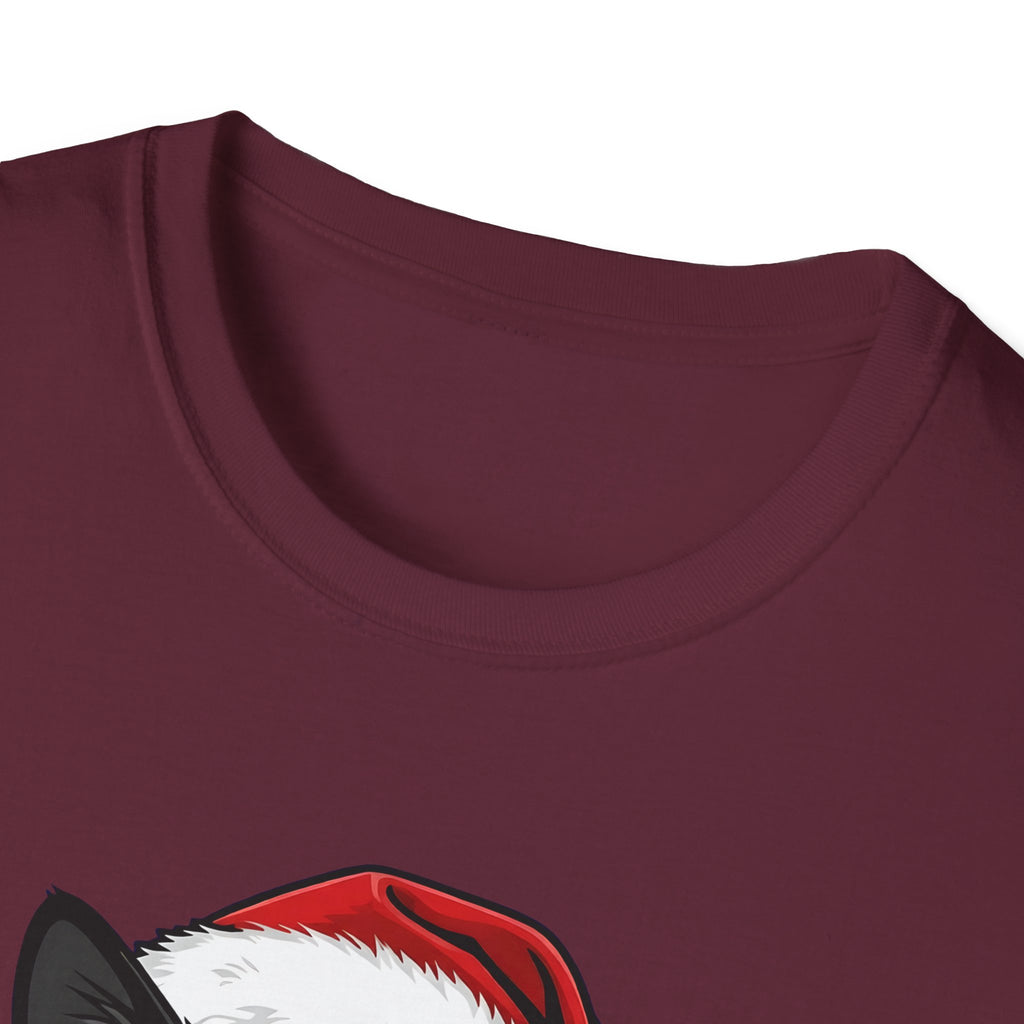 Merry Whiskers Black Cat Christmas t-shirt, product photo 11