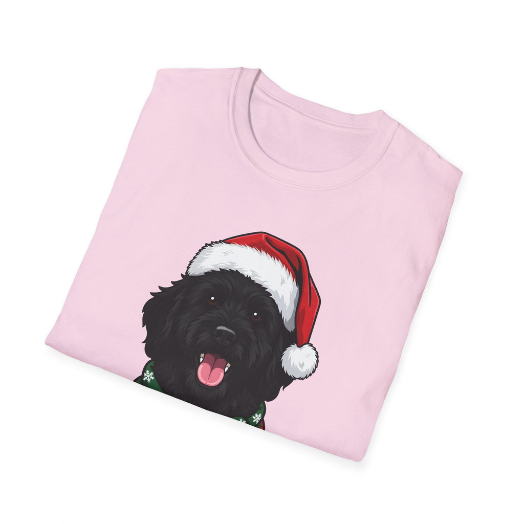 Merry Woofmas Black Goldendoodle Christmas t-shirt, product photo 30
