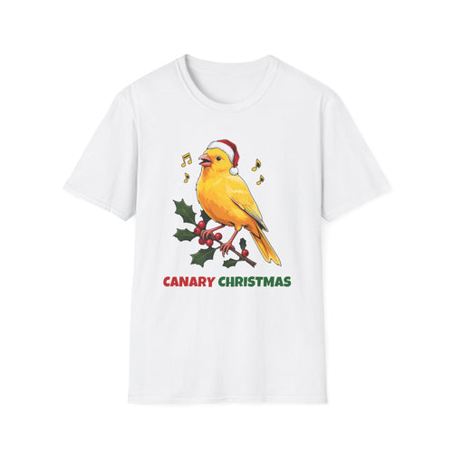 Canary Christmas t-shirt in White, front view