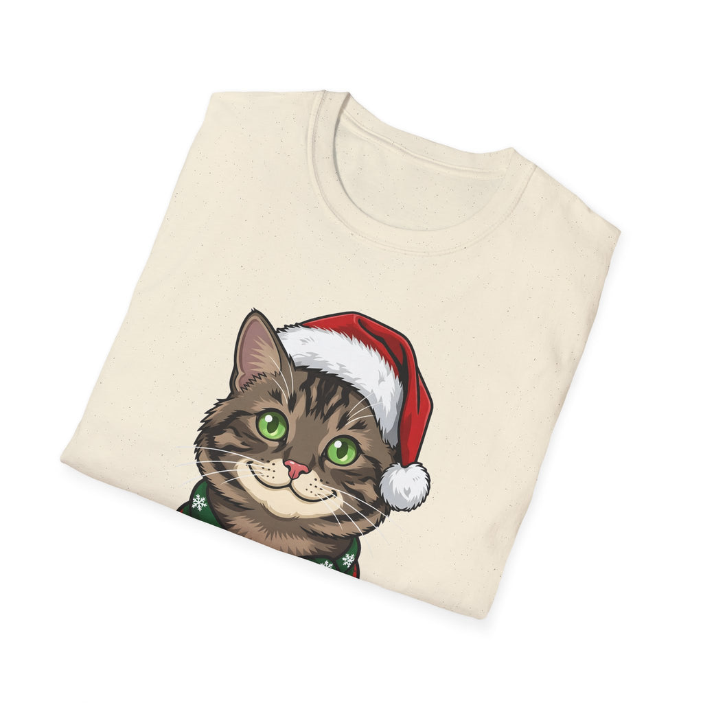 Merry Whiskers Brown Tabby Cat Christmas t-shirt, product photo 18