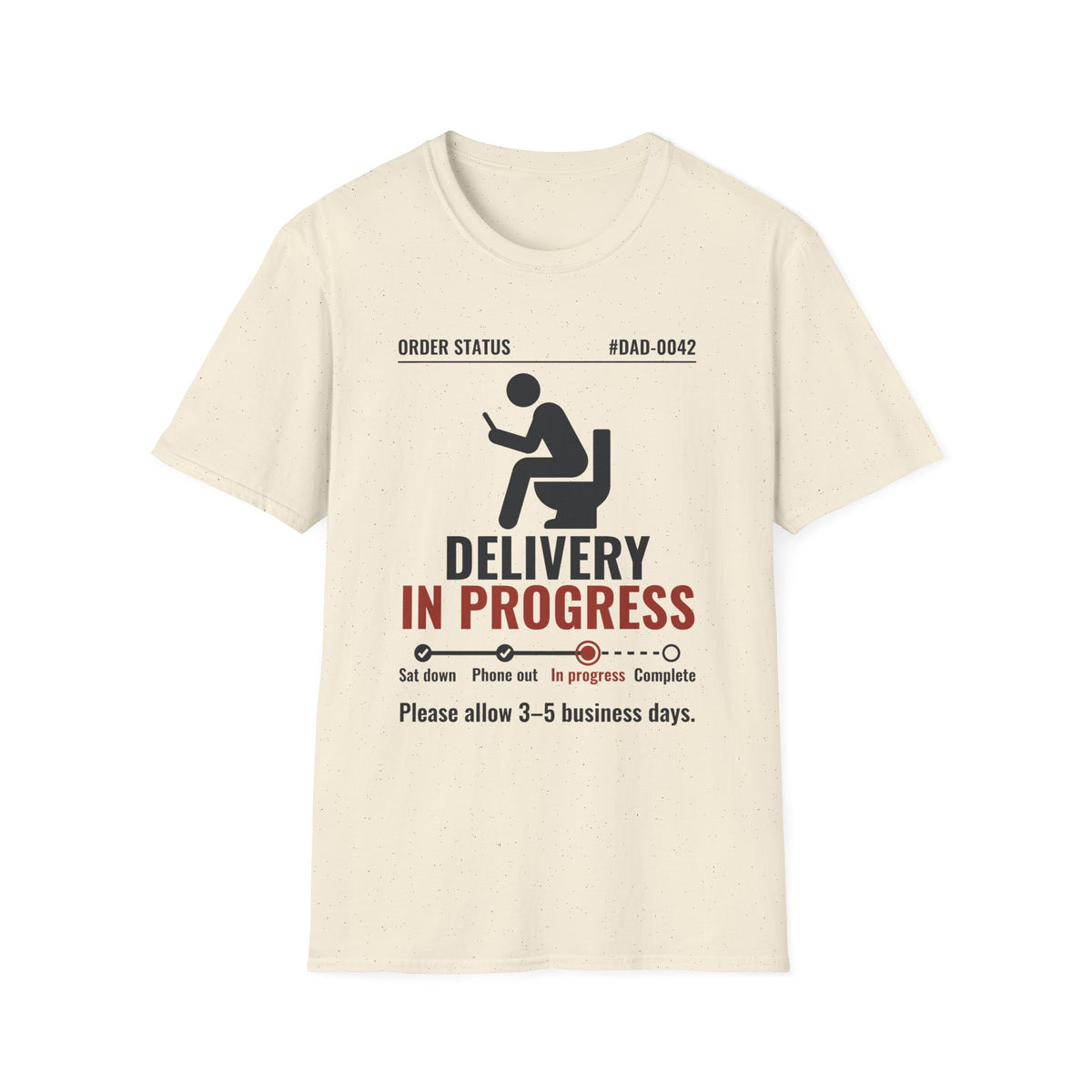 Delivery In Progress t-shirt in Natural, front view