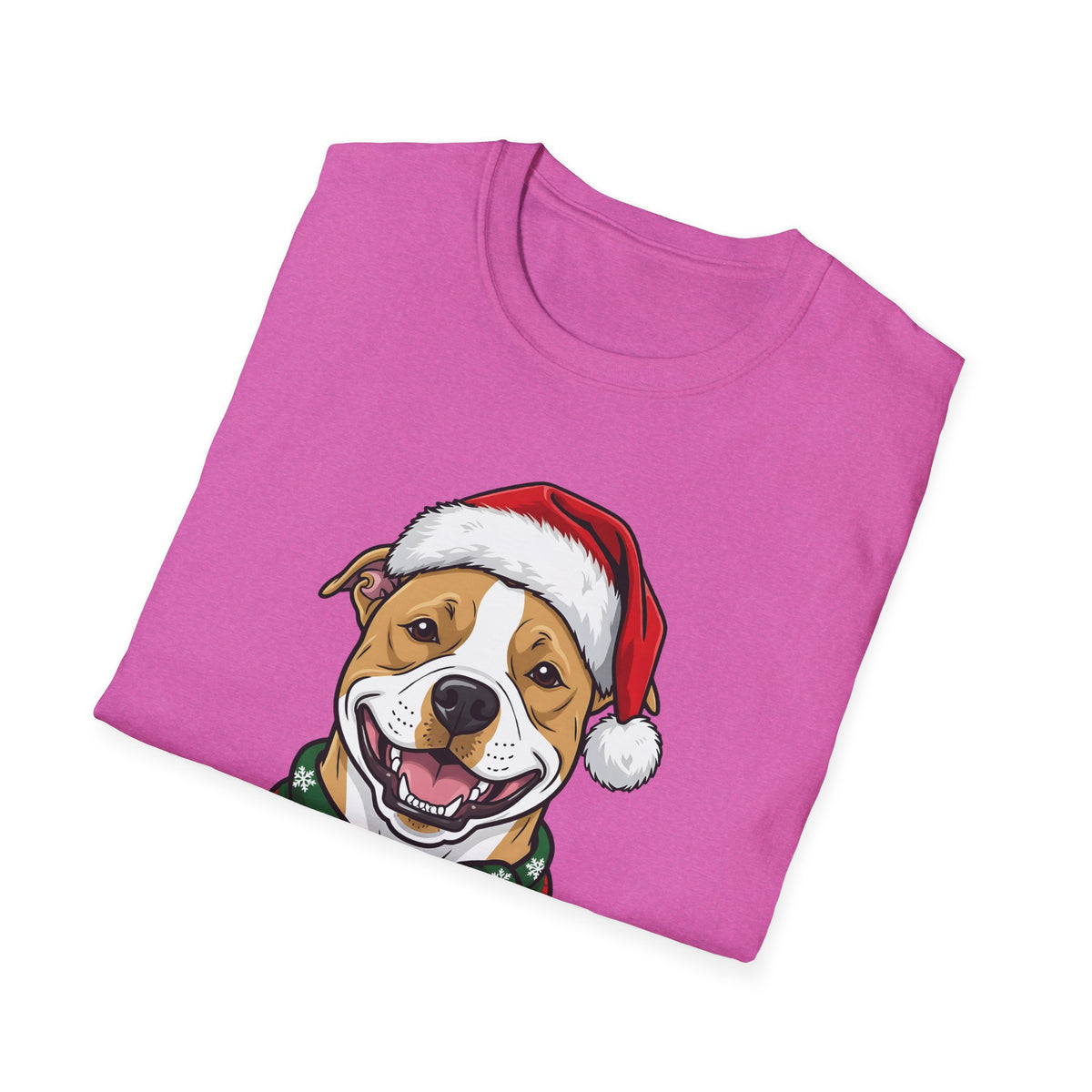 Merry Woofmas Pit Bull Christmas t-shirt, product photo 36