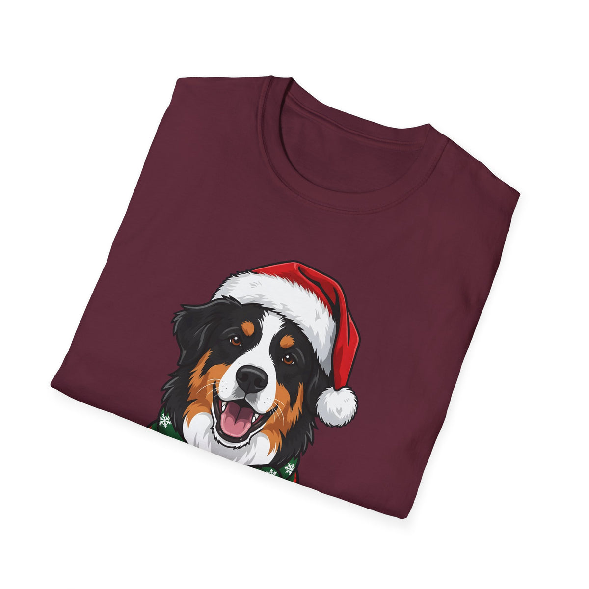 Merry Woofmas Australian Shepherd Christmas t-shirt, product photo 12