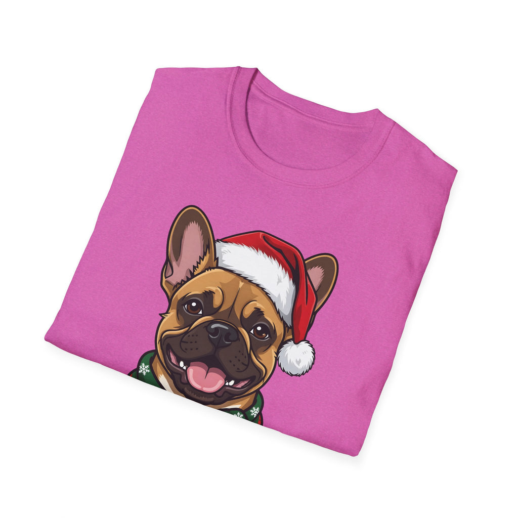 Merry Woofmas French Bulldog Christmas t-shirt, product photo 33