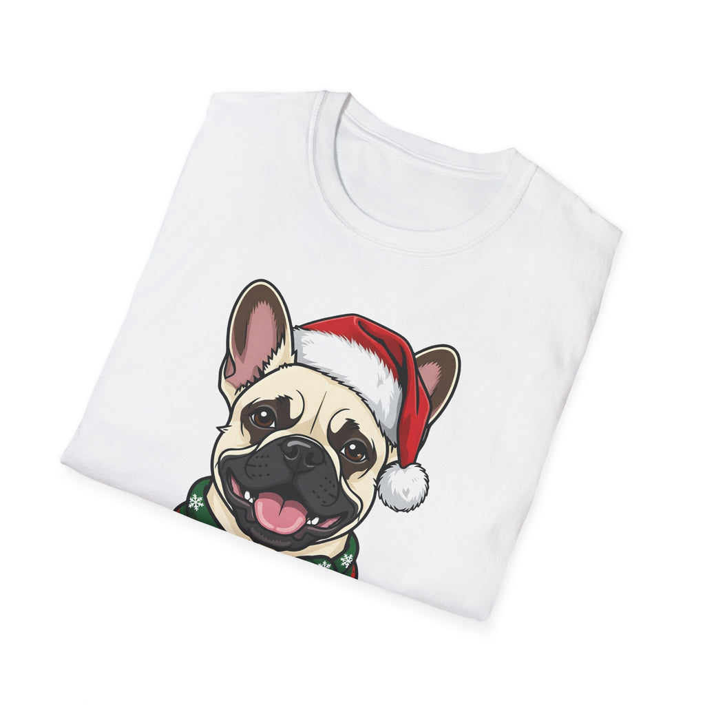 Merry Woofmas Cream French Bulldog Christmas t-shirt, product photo 9