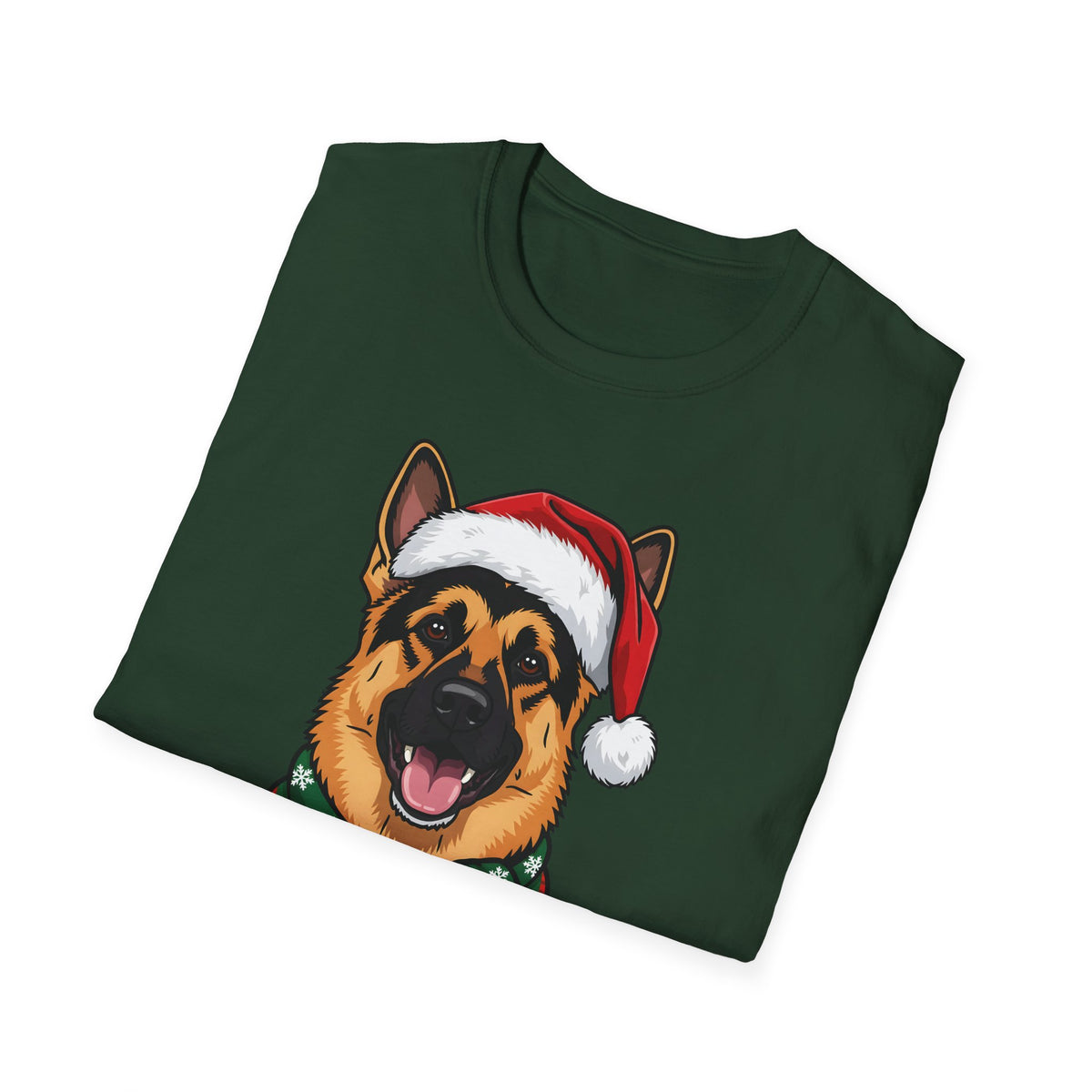 Merry Woofmas German Shepherd Christmas t-shirt, product photo 18