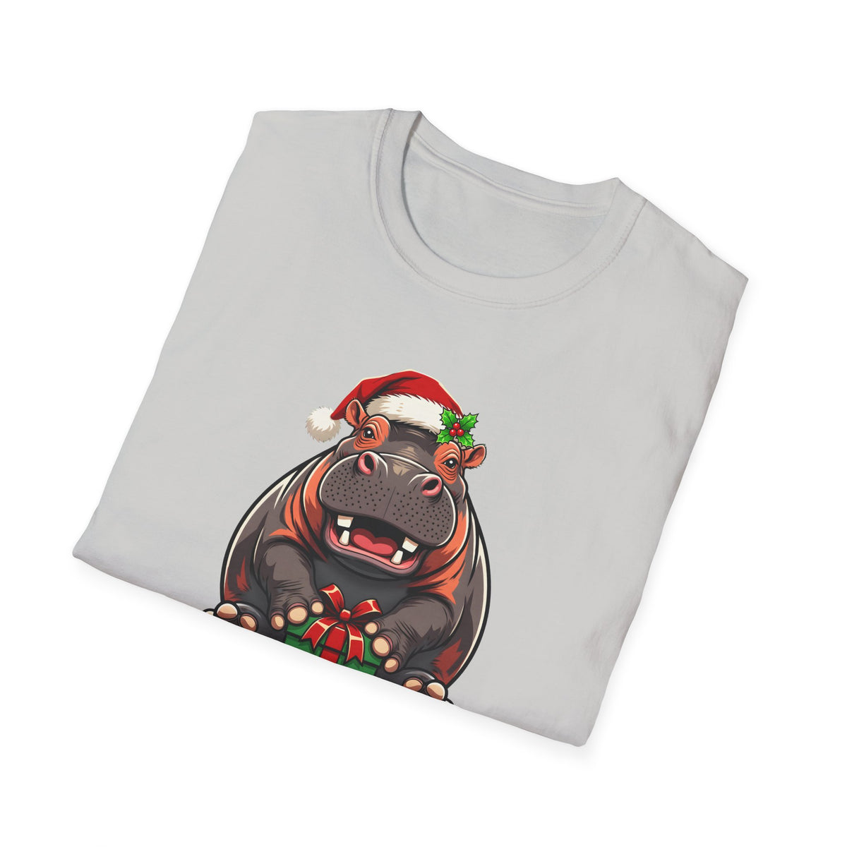 Merry Hippopotamus Christmas t-shirt, product photo 9