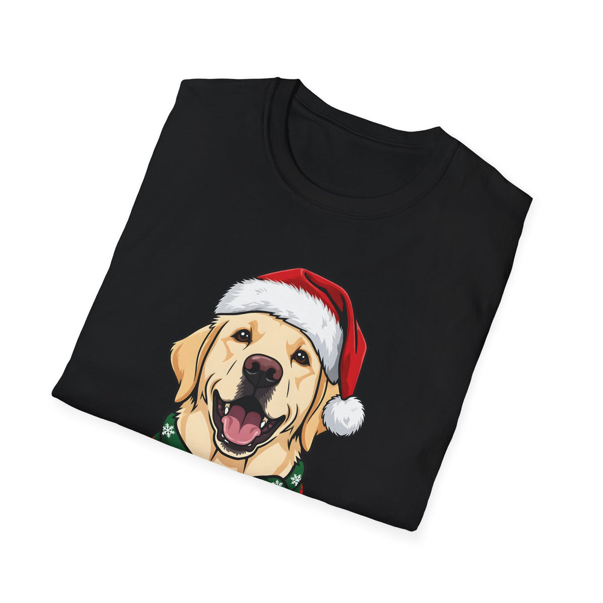 Merry Woofmas Yellow Labrador Christmas t-shirt, product photo 3