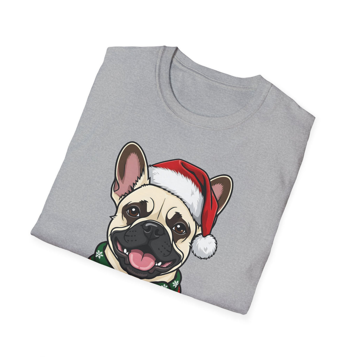 Merry Woofmas Cream French Bulldog Christmas t-shirt, product photo 12