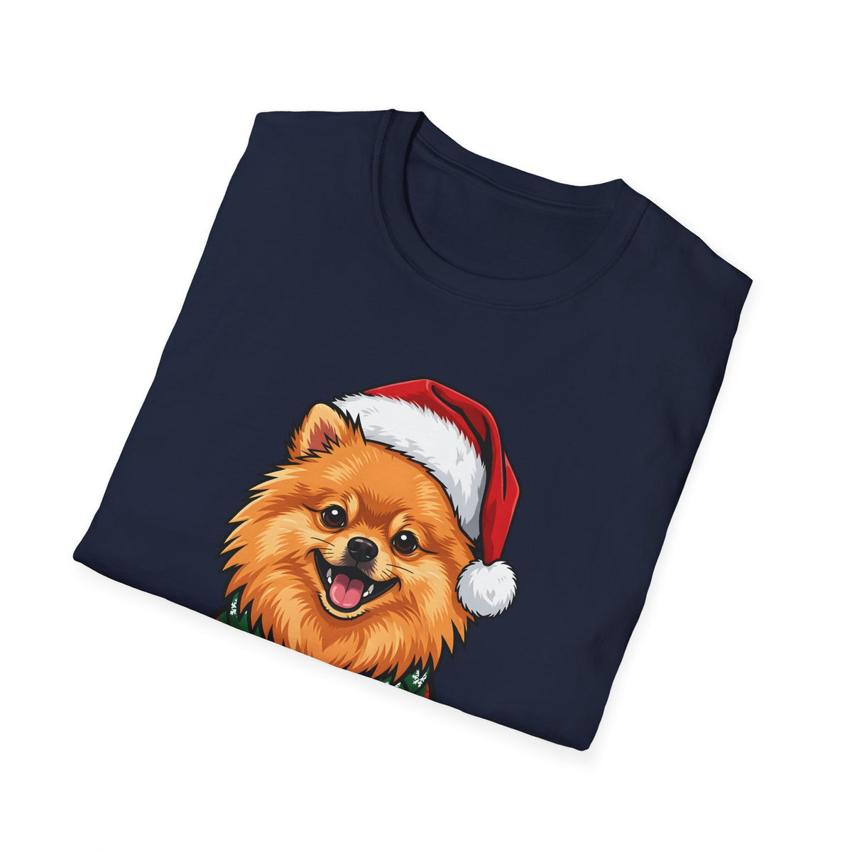 Yappy Holidays Pomeranian Christmas t-shirt, product photo 6