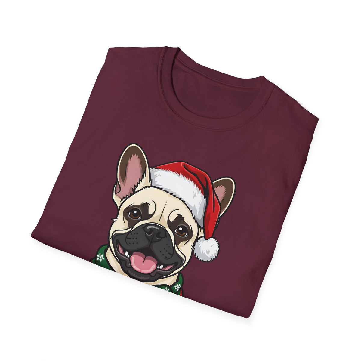 Merry Woofmas Cream French Bulldog Christmas t-shirt, product photo 15