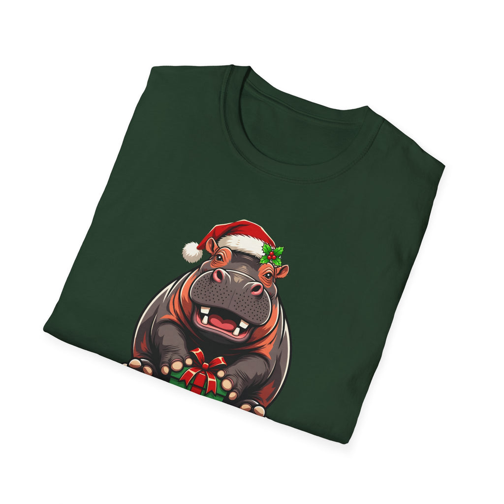 Merry Hippopotamus Christmas t-shirt, product photo 24