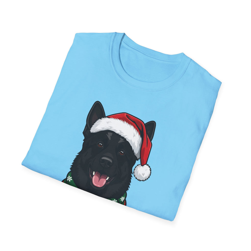 Merry Woofmas Black German Shepherd Christmas t-shirt, product photo 21
