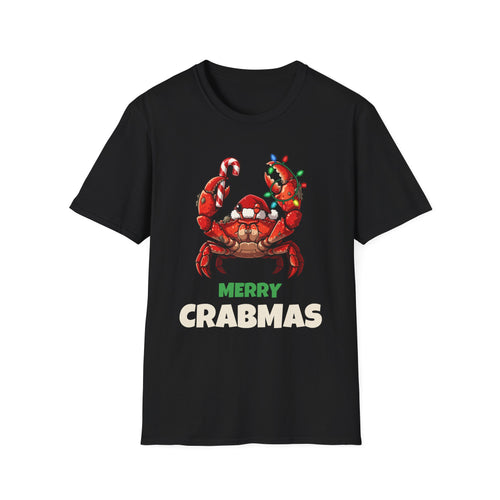 Merry Crabmas Christmas t-shirt in Black, front view