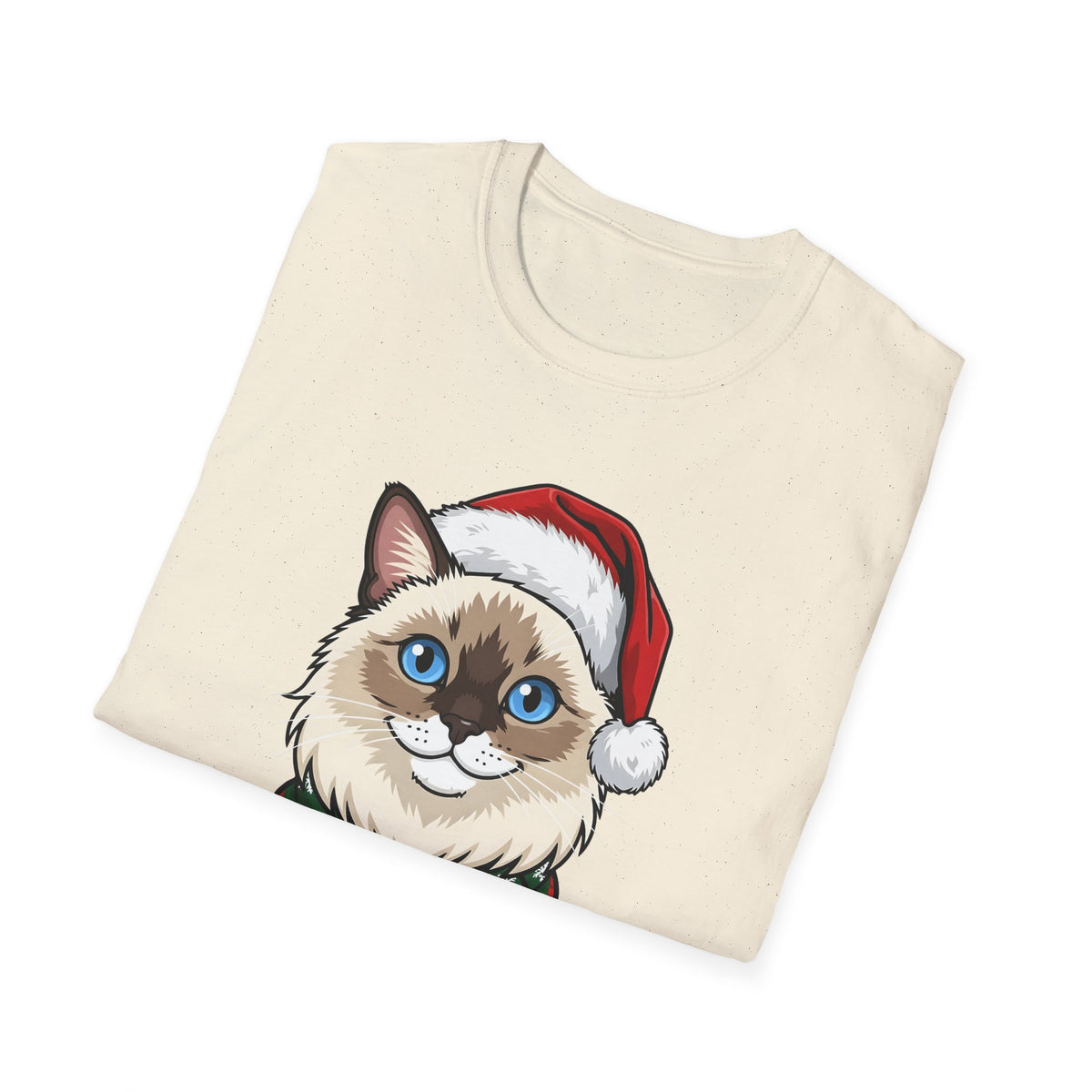 Merry Whiskers Ragdoll Cat Christmas t-shirt, product photo 18