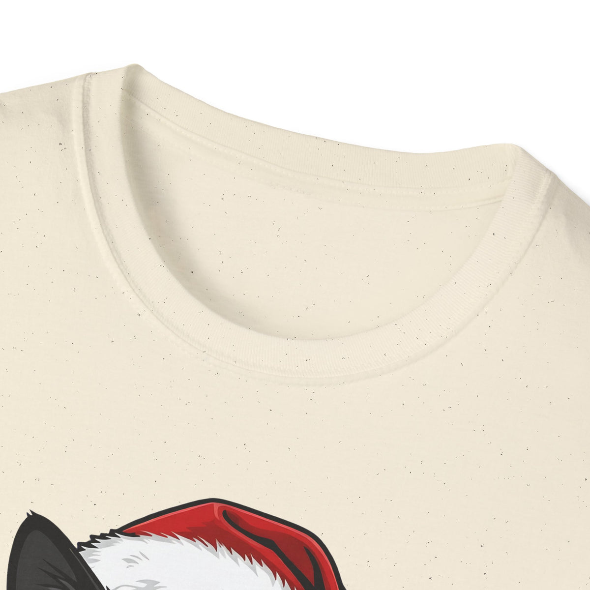 Merry Whiskers Black Cat Christmas t-shirt, product photo 14