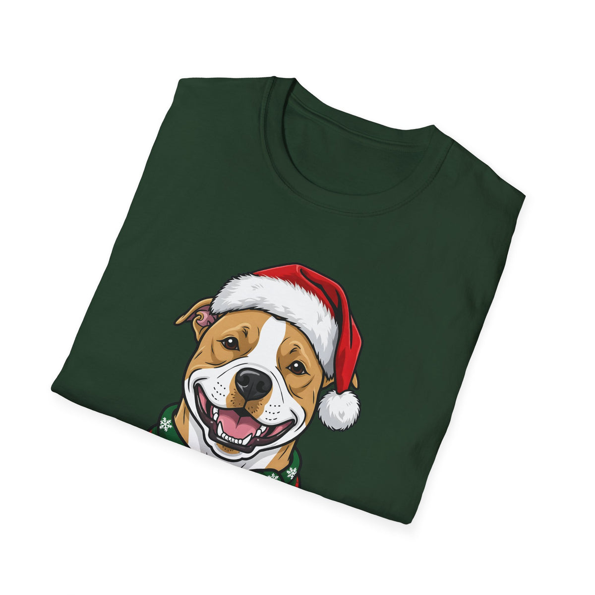 Merry Woofmas Pit Bull Christmas t-shirt, product photo 21