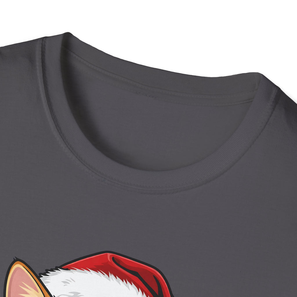Merry Whiskers Ginger Tabby Cat Christmas t-shirt, product photo 26