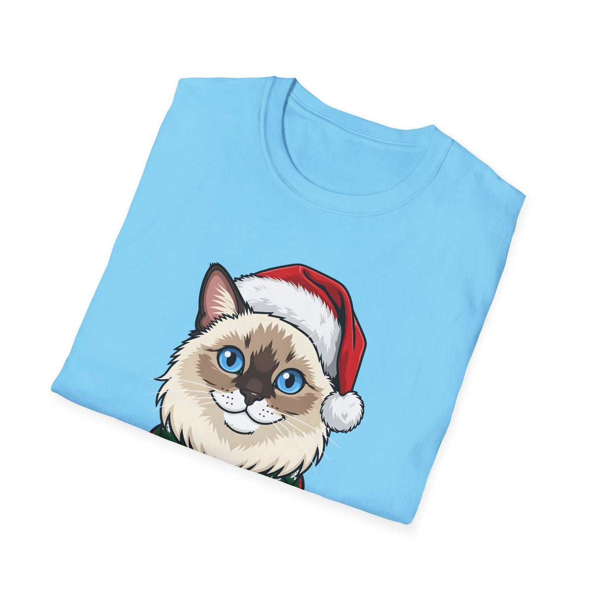 Merry Whiskers Ragdoll Cat Christmas t-shirt, product photo 24