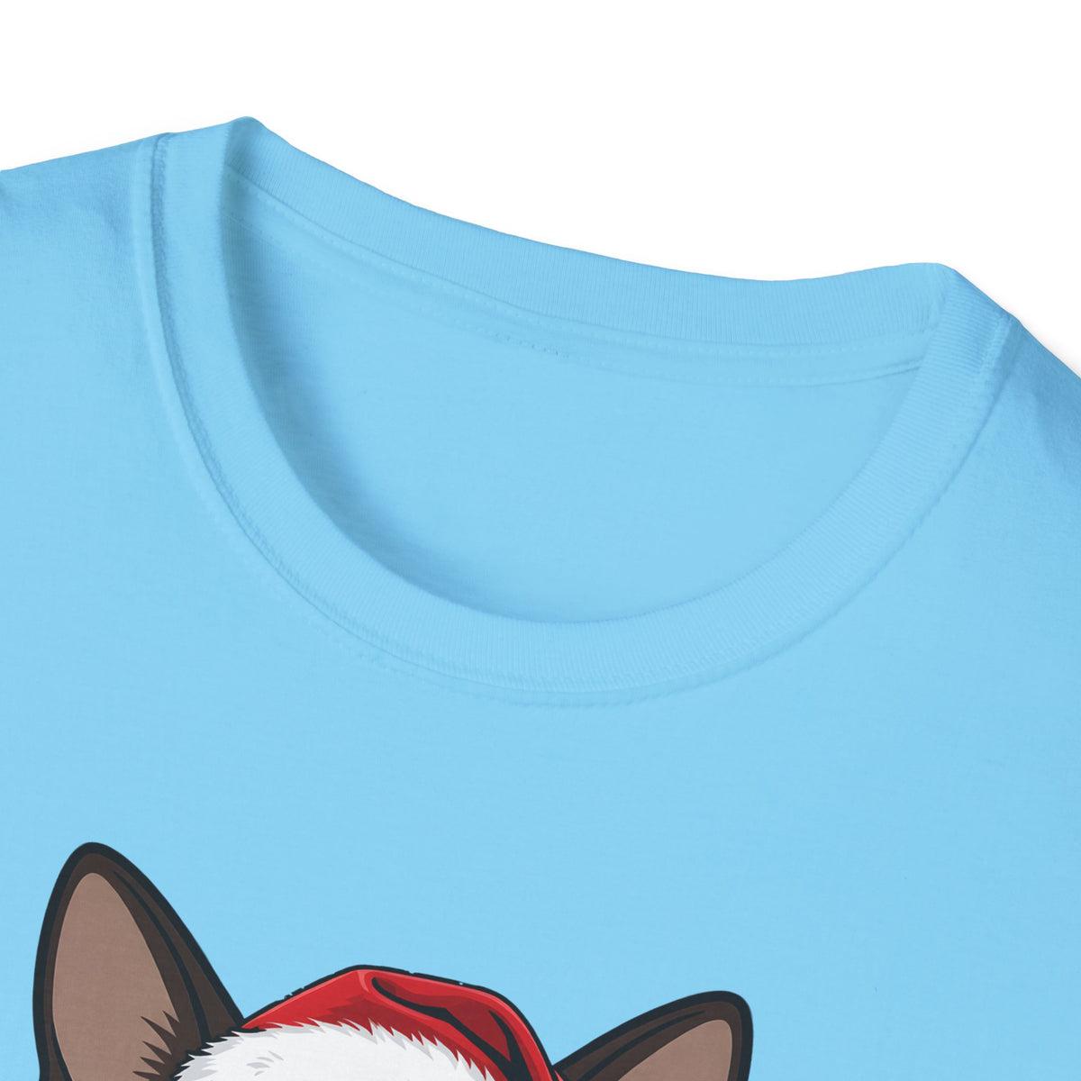 Merry Whiskers Siamese Cat Christmas t-shirt, product photo 23